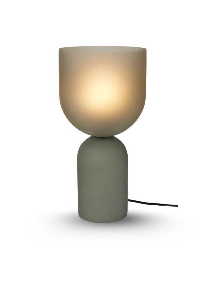 White Handmade Frosted Glass Table Lamp